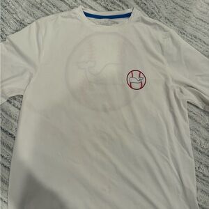 White Boys Performance Long-Sleeve Shirt with Whale Baseball Logo